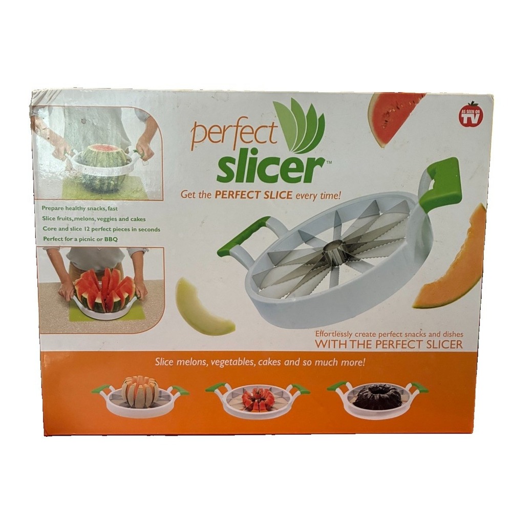 As Seen On TV, A Perfect Slicer For Melons, Fruit, Veggies, 12 Slices New In Box